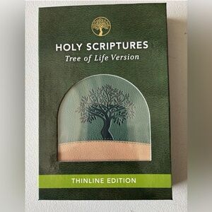 Tree of Life Version Holy Scriptures - Green and Tan Thinline Edition